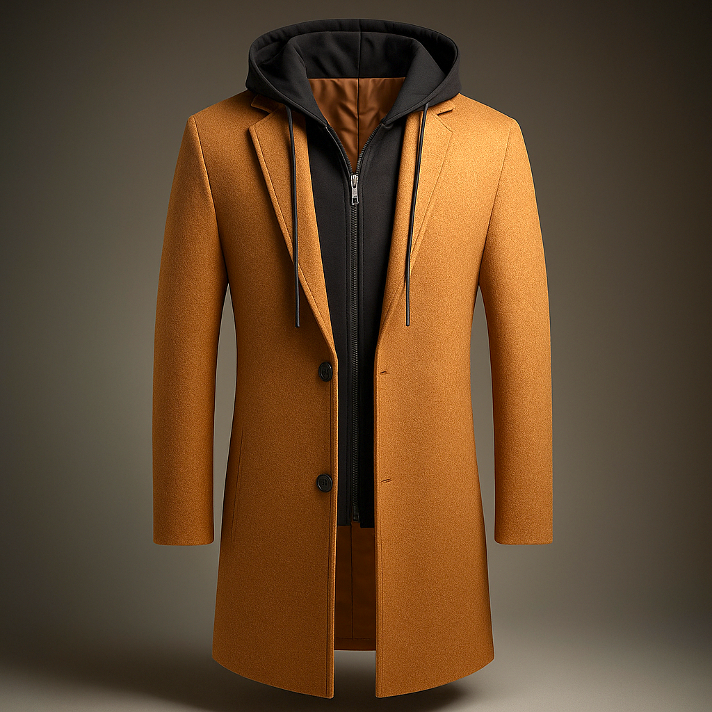 Kingsway Hooded Wool Coat – Luca Bellini
