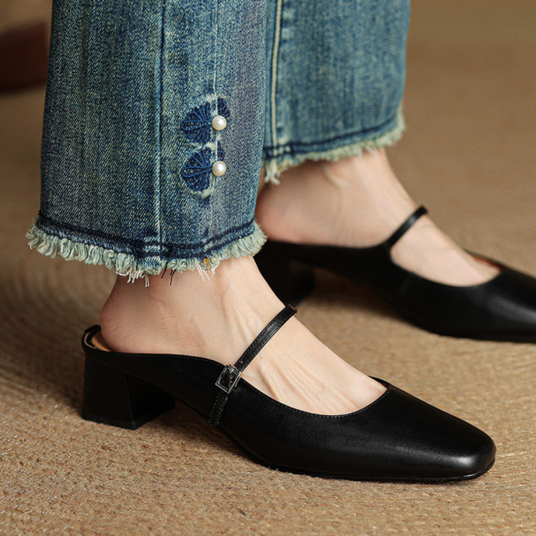 Emilia Genuine Leather Mules
