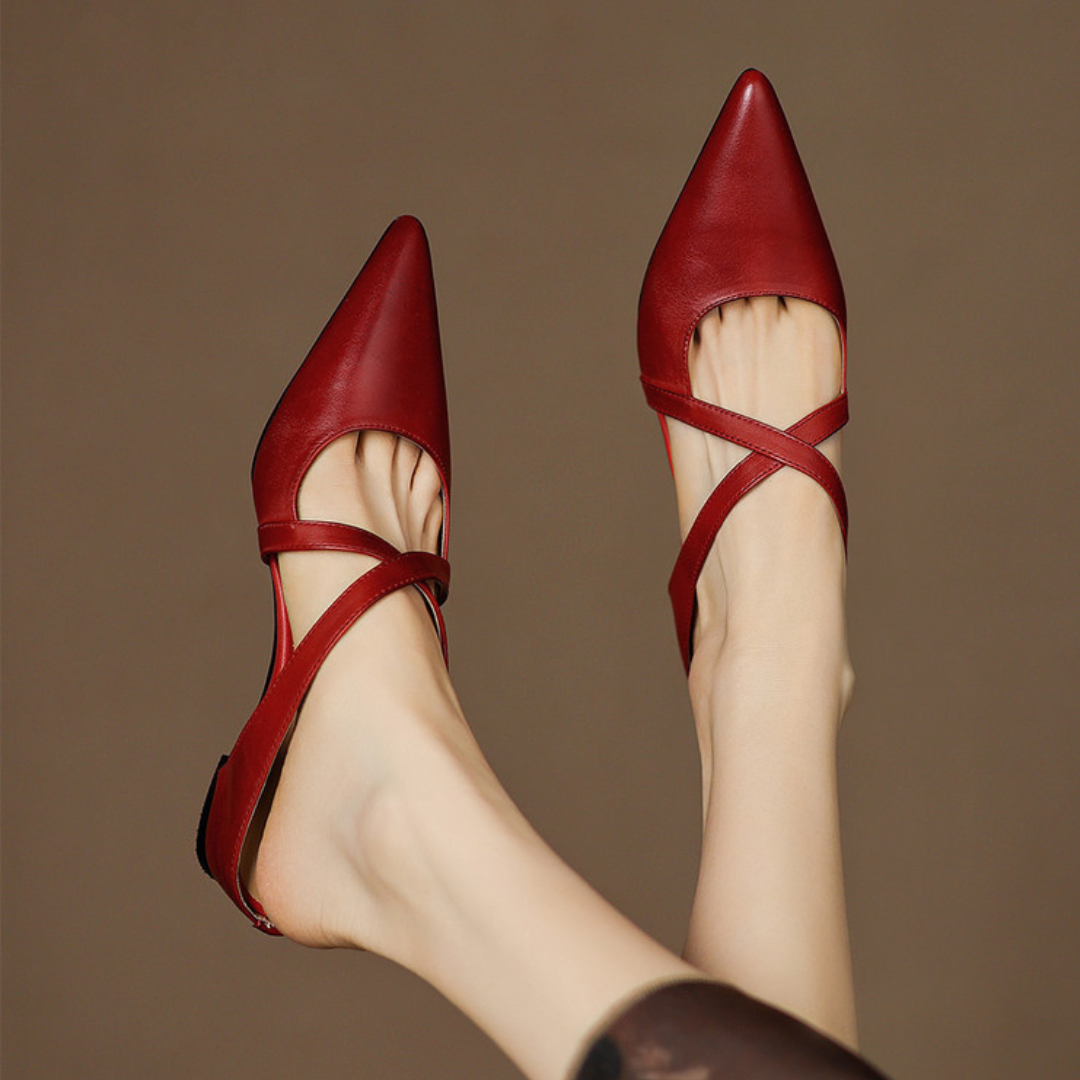 Verona Cross Strap Flats