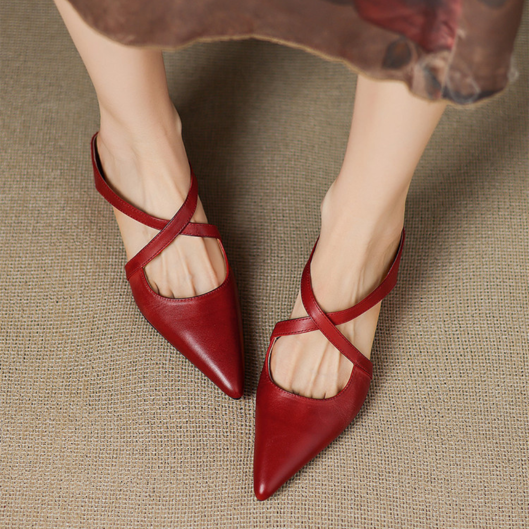 Verona Cross Strap Flats