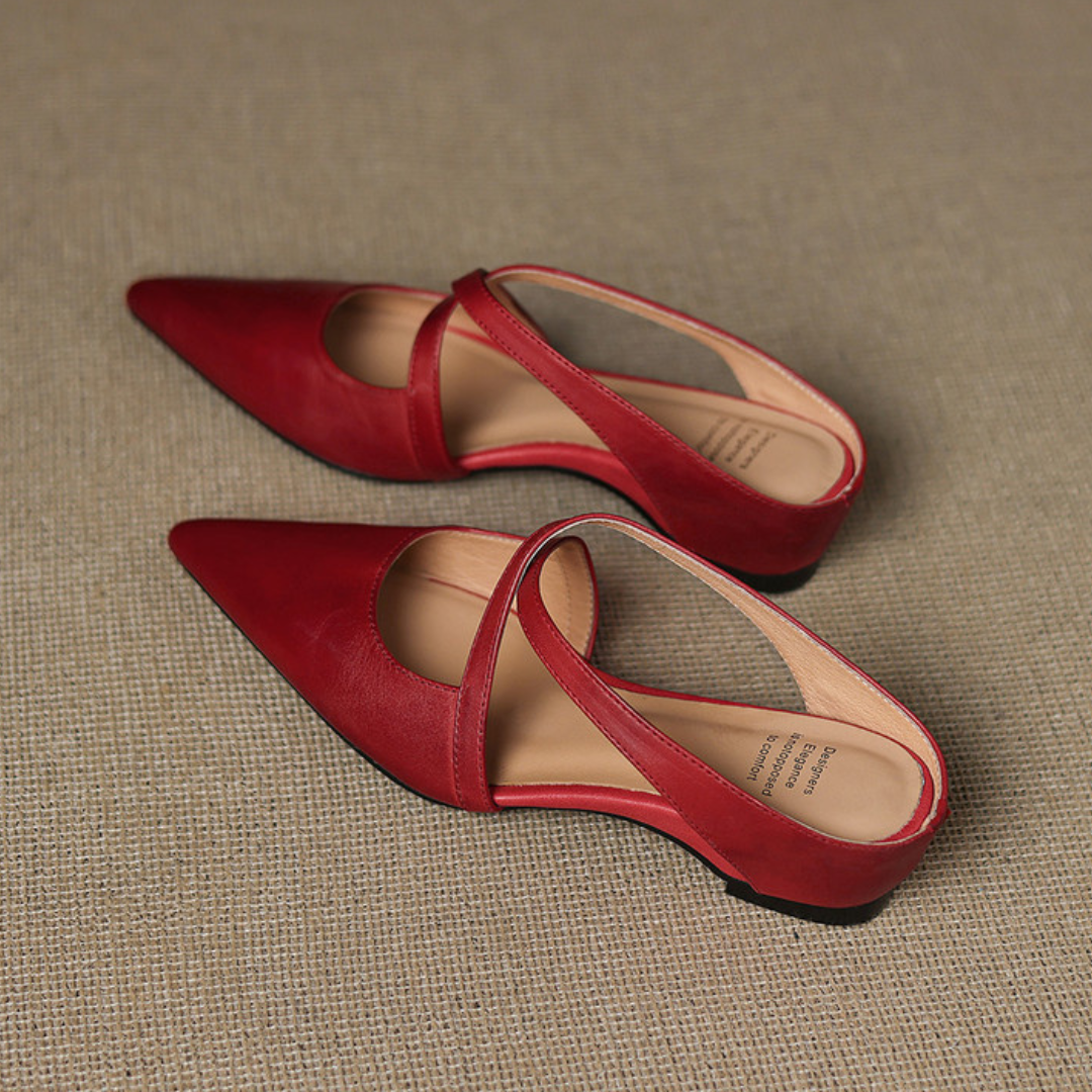 Verona Cross Strap Flats
