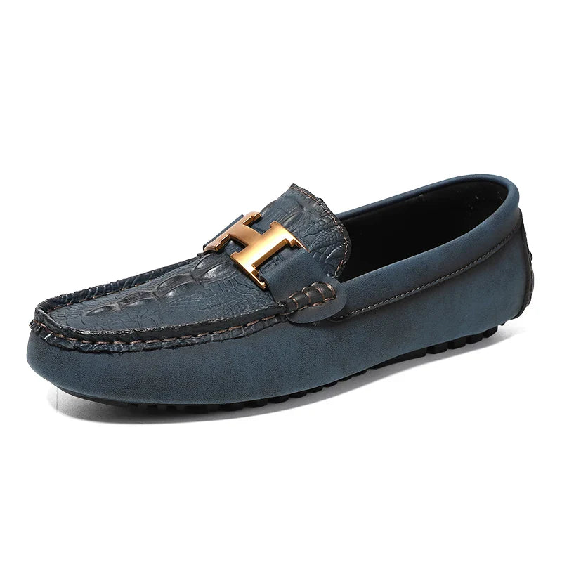 Classic Blue Men's Loafers Big Size 48 Comfy Leather Casual Shoes Men Lightweight Driving Shoes Men Moccasins zapatos de hombre - Axel Ross