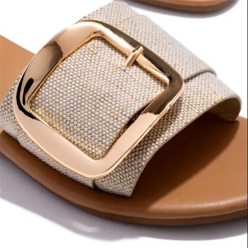 Valeria Buckle Slides