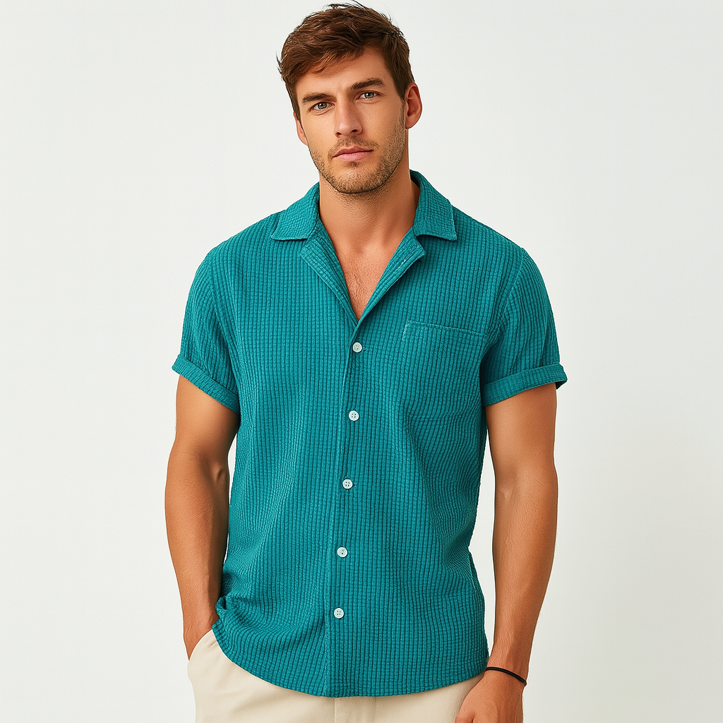 Jackson Waffle Knit Shirt - Axel Ross