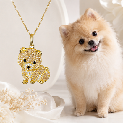 Tiny Fluff Pomeranian Necklace
