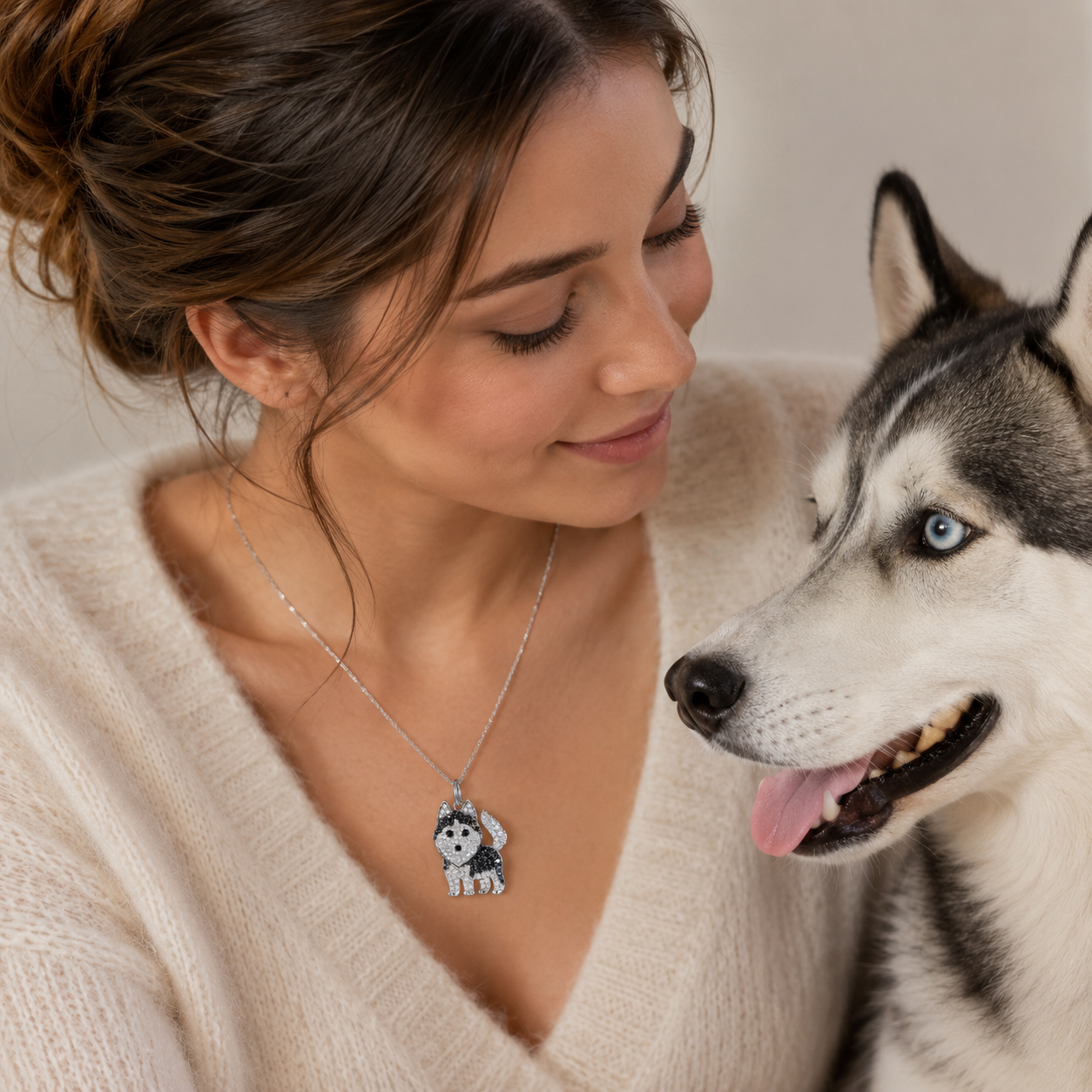 Snow Husky Necklace
