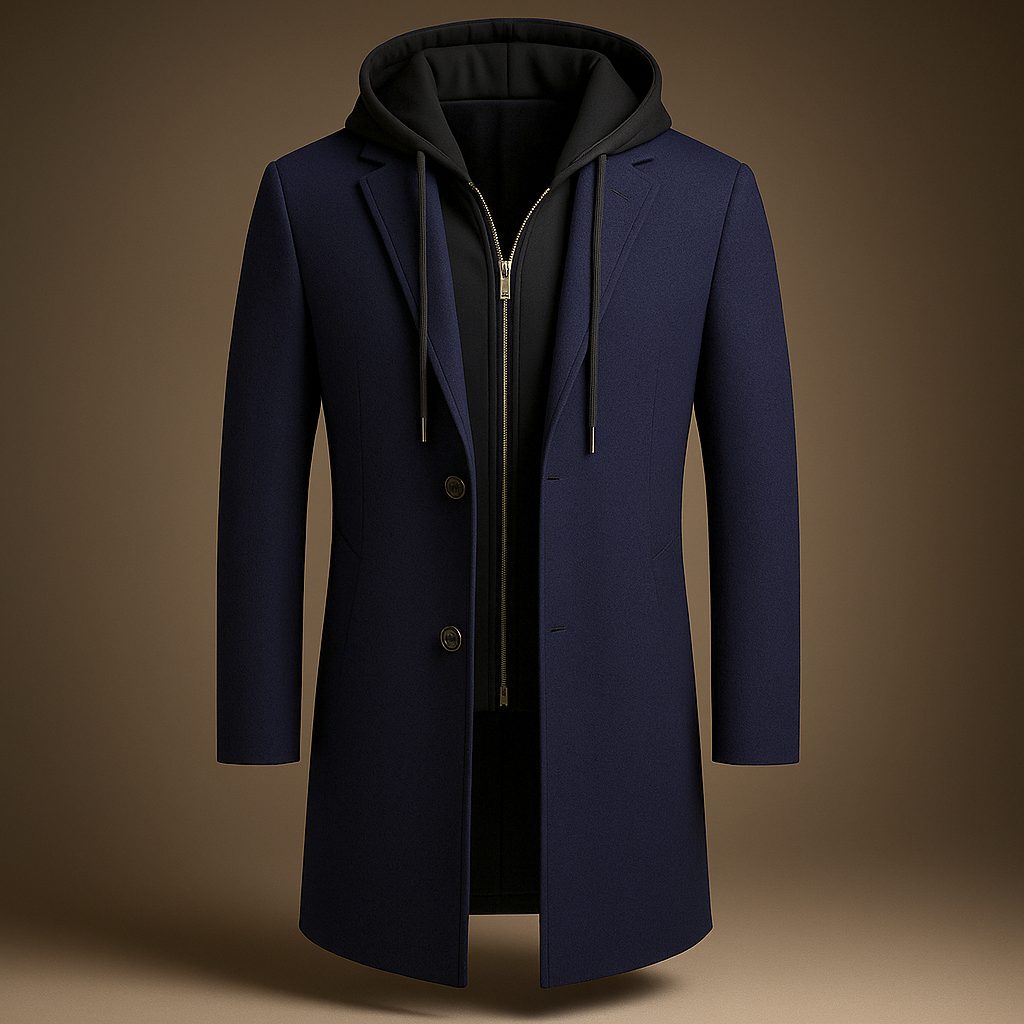 Kingsway Hooded Wool Coat – Luca Bellini
