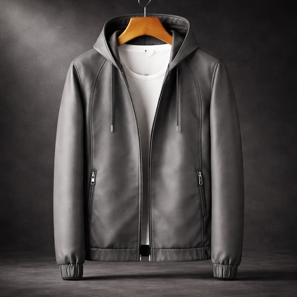 Mason Hooded Leather Jacket