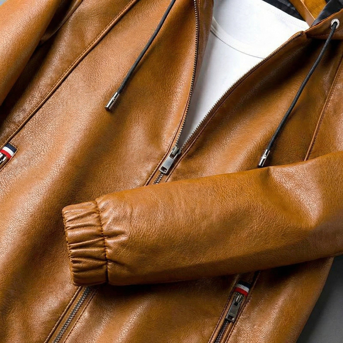 Mason Hooded Leather Jacket