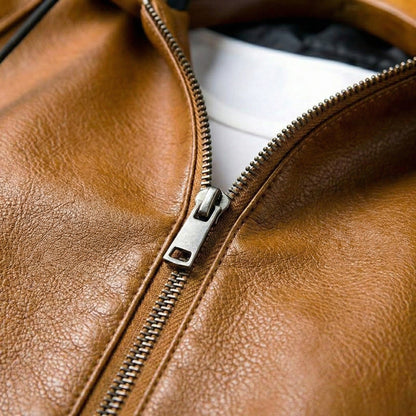 Mason Hooded Leather Jacket