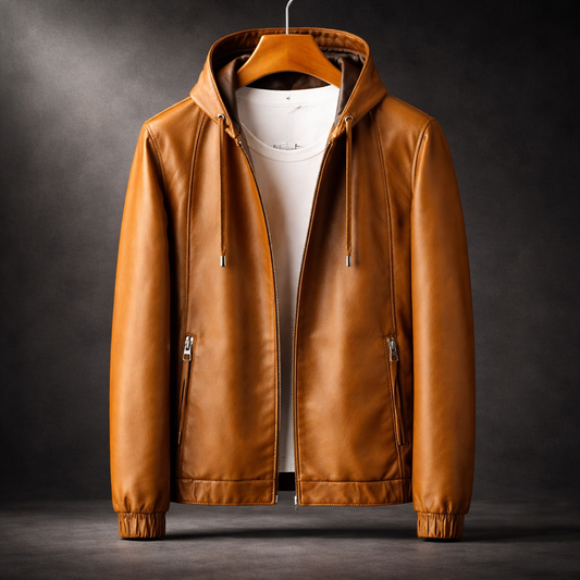 Mason Hooded Leather Jacket