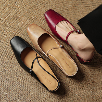 Emilia Genuine Leather Mules