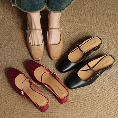 Emilia Genuine Leather Mules