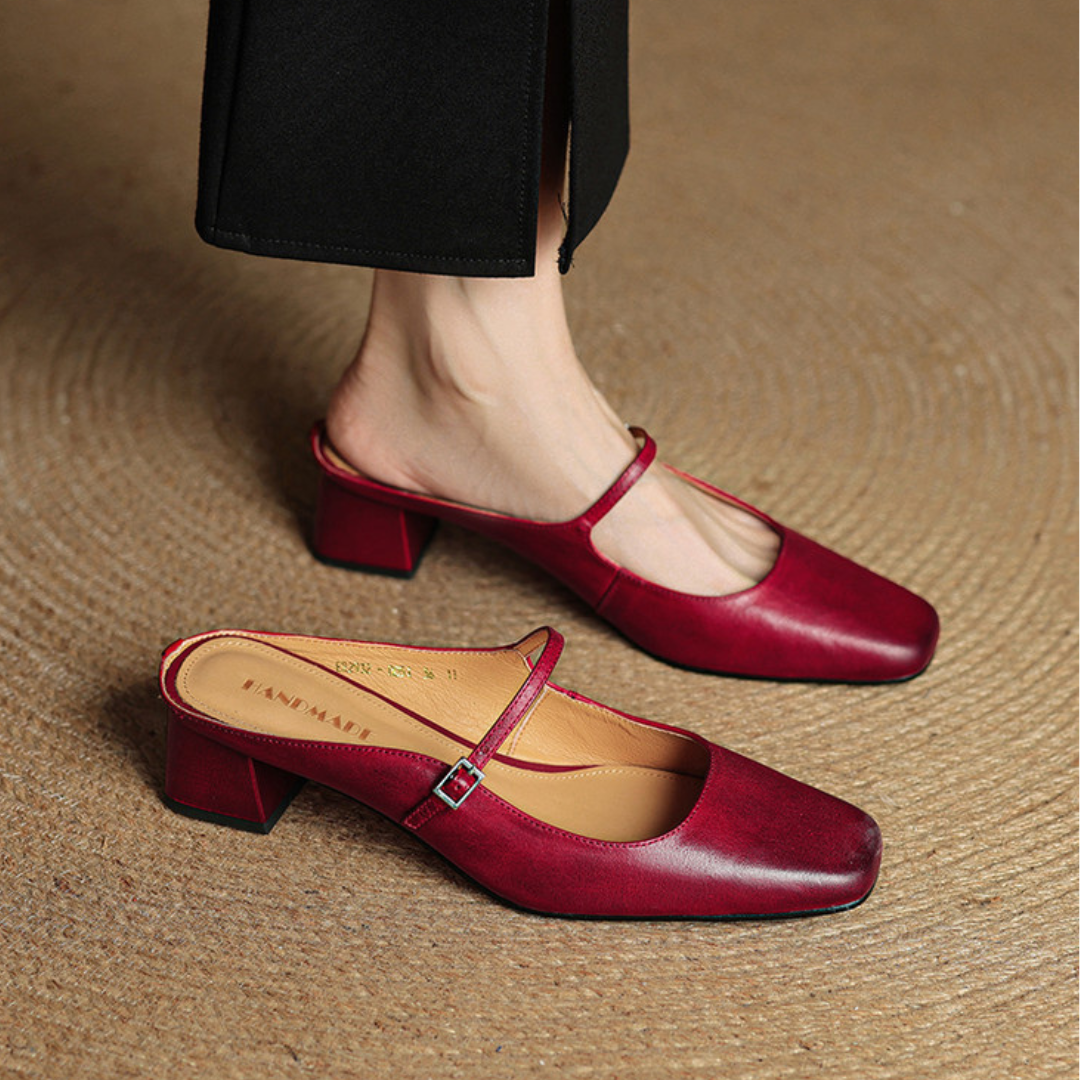 Emilia Genuine Leather Mules