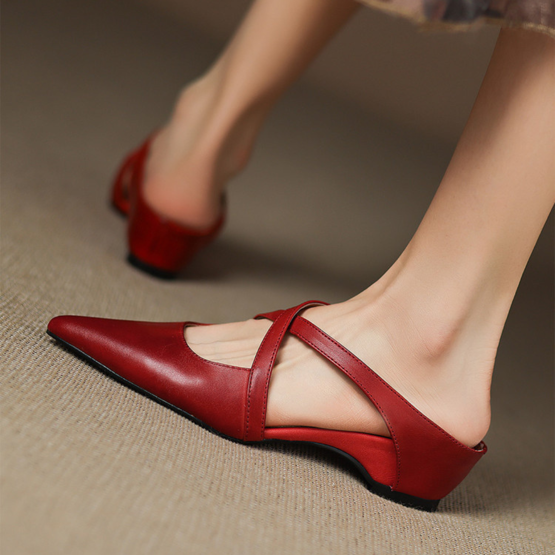 Verona Cross Strap Flats