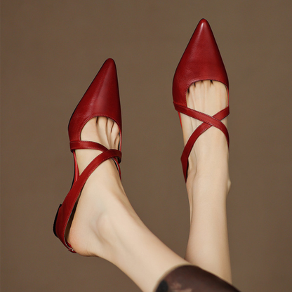 Verona Cross Strap Flats