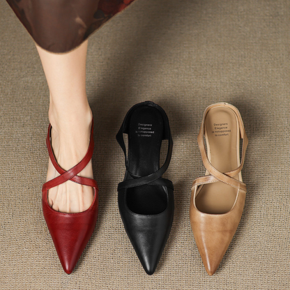 Verona Cross Strap Flats