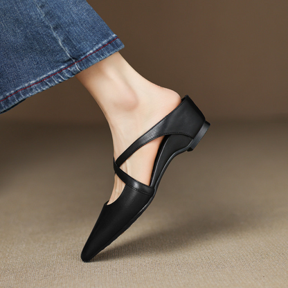 Verona Cross Strap Flats