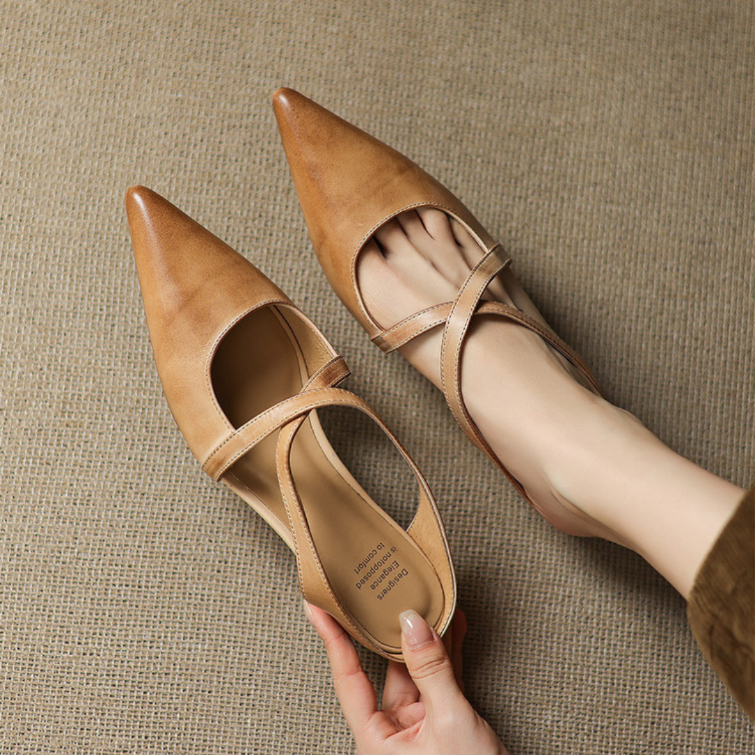 Verona Cross Strap Flats