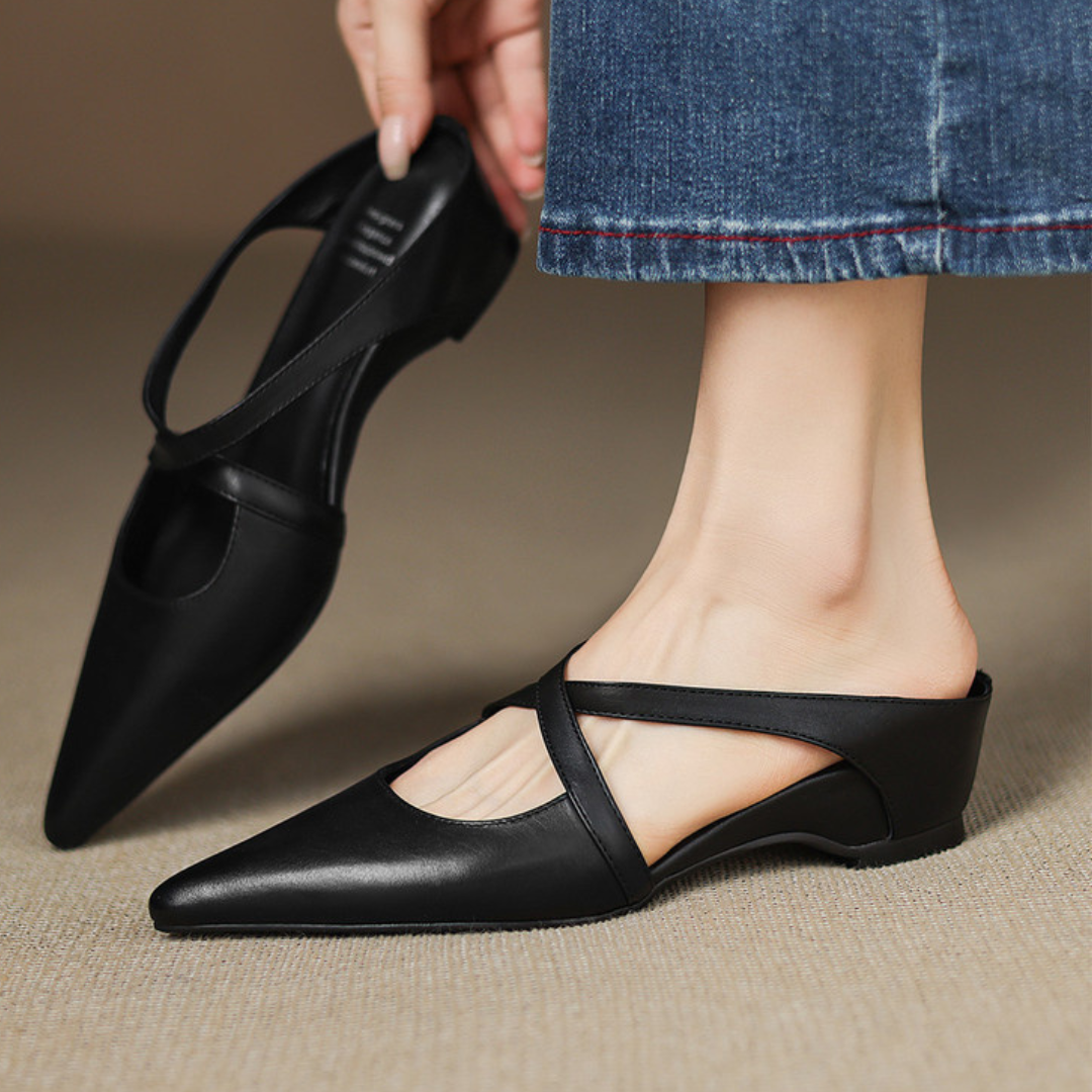 Verona Cross Strap Flats