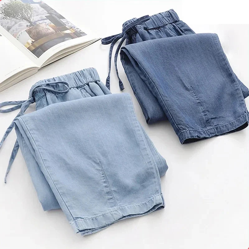 Riviera Drawstring Denim Pants