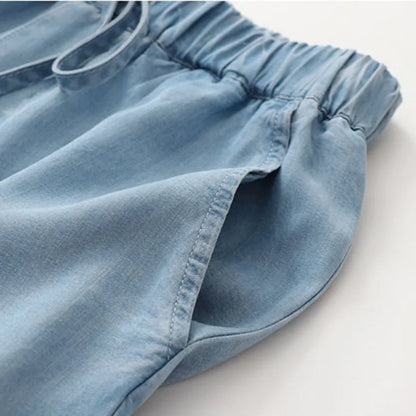 Riviera Drawstring Denim Pants