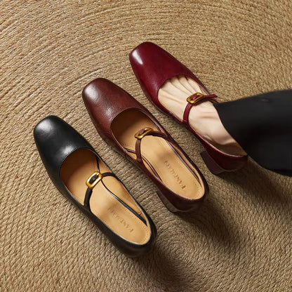 Elara Genuine Leather Heels