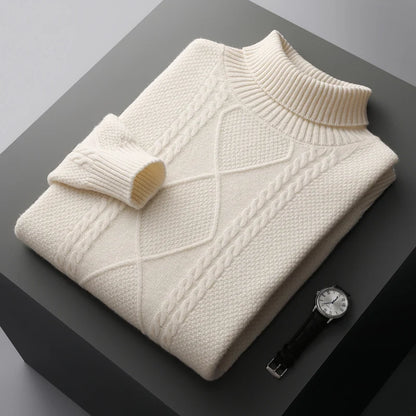 Montclair Diamond Knit Wool Sweater