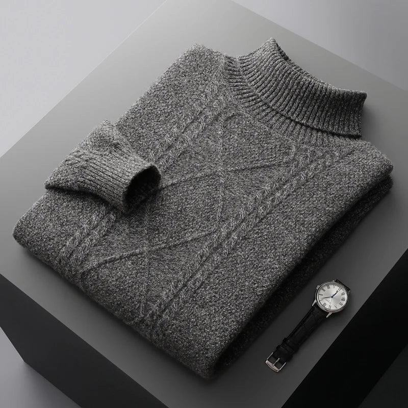 Montclair Diamond Knit Wool Sweater