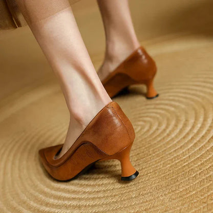 Amara Genuine Leather Heels