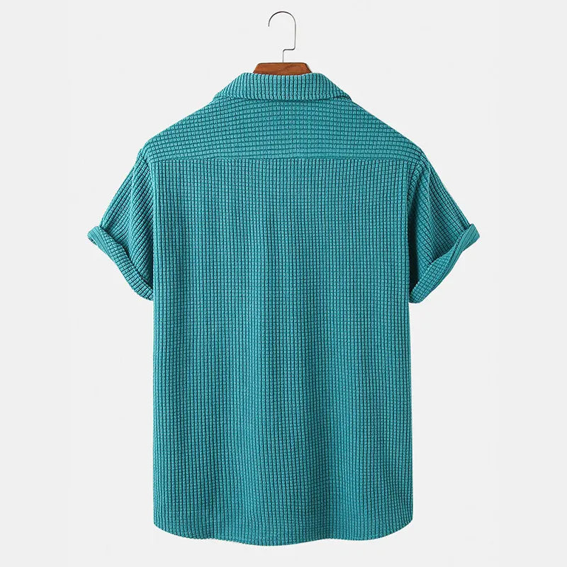 Jackson Waffle Knit Shirt - Axel Ross