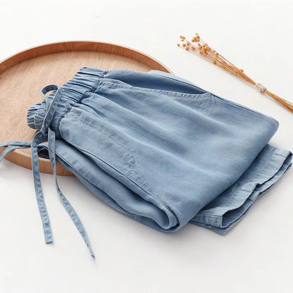 Madison Drawstring Denim Pants - Axel Ross