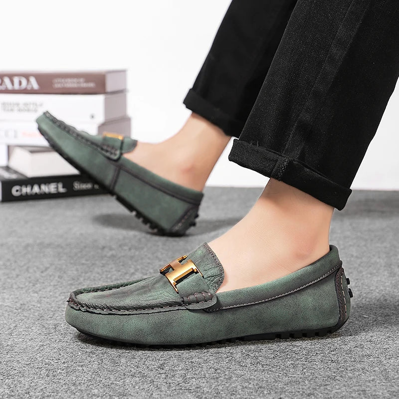 Classic Blue Men's Loafers Big Size 48 Comfy Leather Casual Shoes Men Lightweight Driving Shoes Men Moccasins zapatos de hombre - Axel Ross