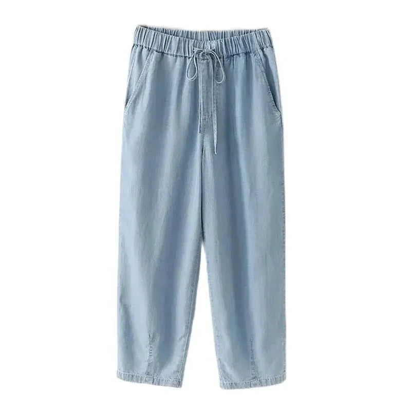Madison Drawstring Denim Pants - Axel Ross