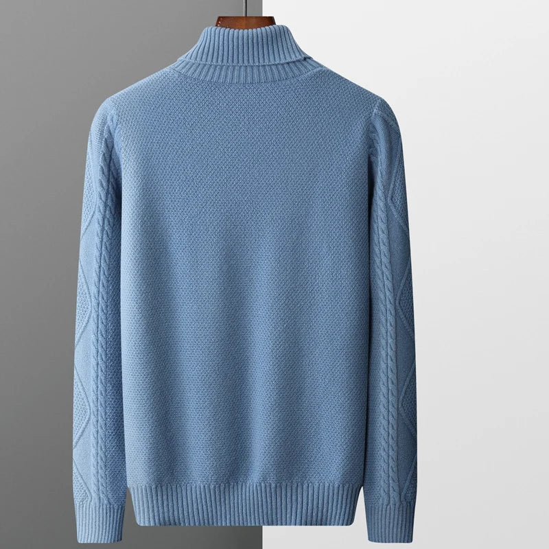 Montclair Diamond Knit Wool Sweater
