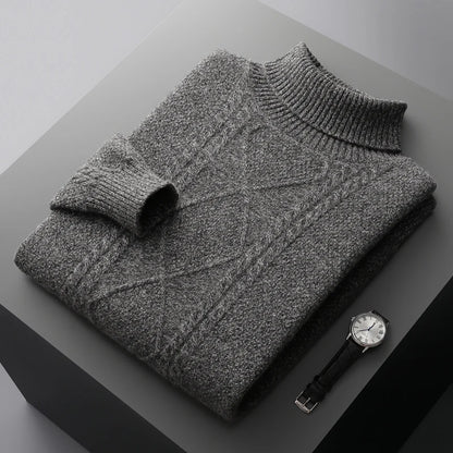 Montclair Diamond Knit Wool Sweater