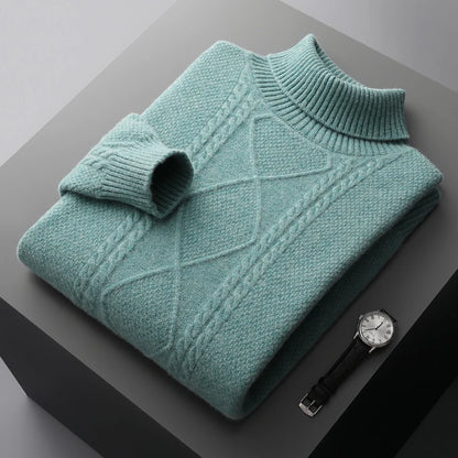 Montclair Diamond Knit Wool Sweater