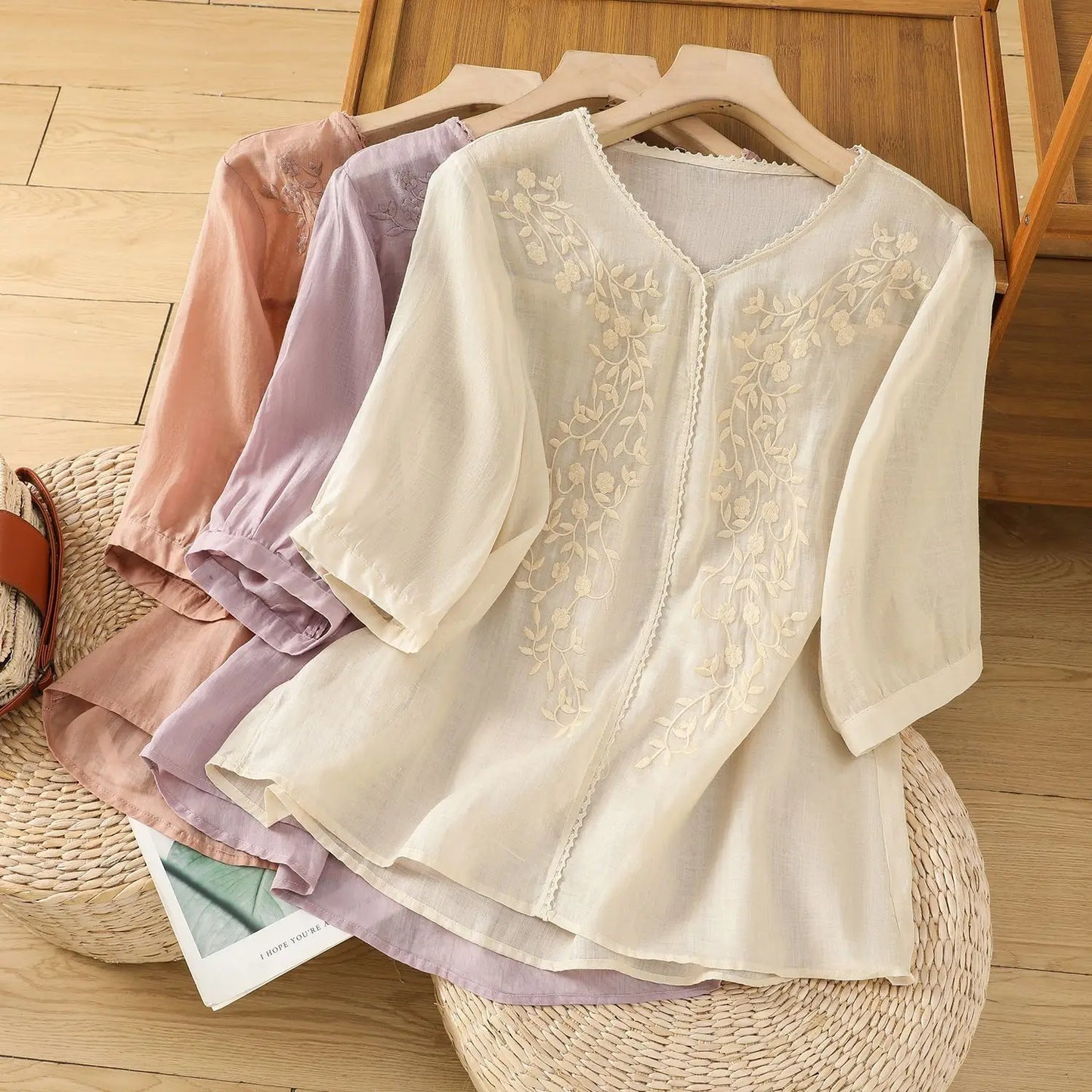 Mae Classic Linen Blouse - Axel Ross