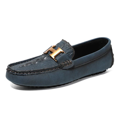 Classic Blue Men's Loafers Big Size 48 Comfy Leather Casual Shoes Men Lightweight Driving Shoes Men Moccasins zapatos de hombre - Axel Ross