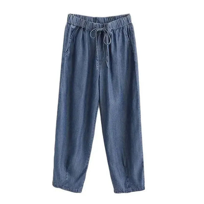 Madison Drawstring Denim Pants - Axel Ross