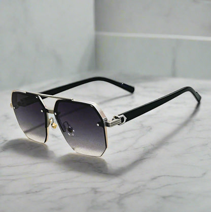 "Jupiter" Semi-Rimless Vintage Sunglasses - Axel Ross
