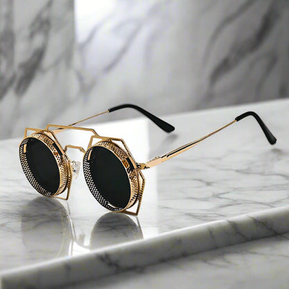 "Zeus" Metal Steampunk Sunglasses - Axel Ross