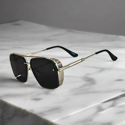 Alessio™ Metal Steampunk Sunglasses - Axel Ross
