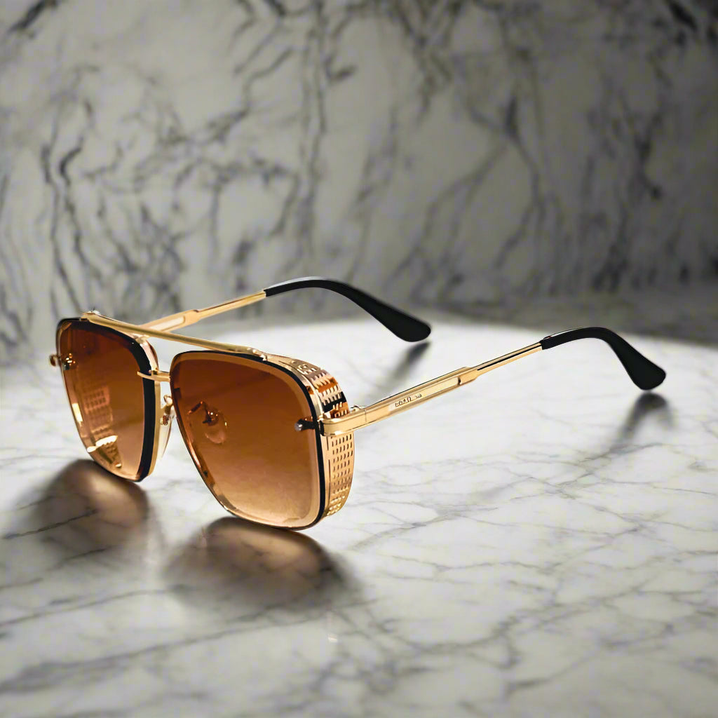 Alessio™ Metal Steampunk Sunglasses - Axel Ross