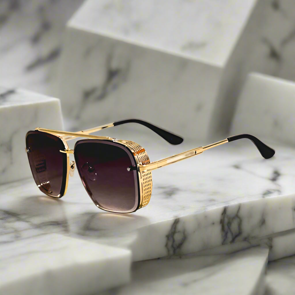 Alessio™ Metal Steampunk Sunglasses - Axel Ross