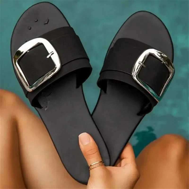 Valeria Buckle Slides