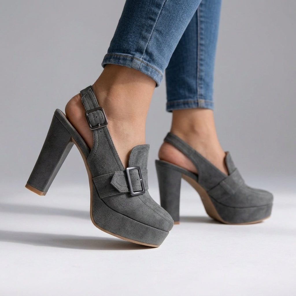 Marcella Buckle-Strap Heel