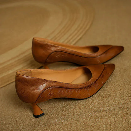 Amara Genuine Leather Heels