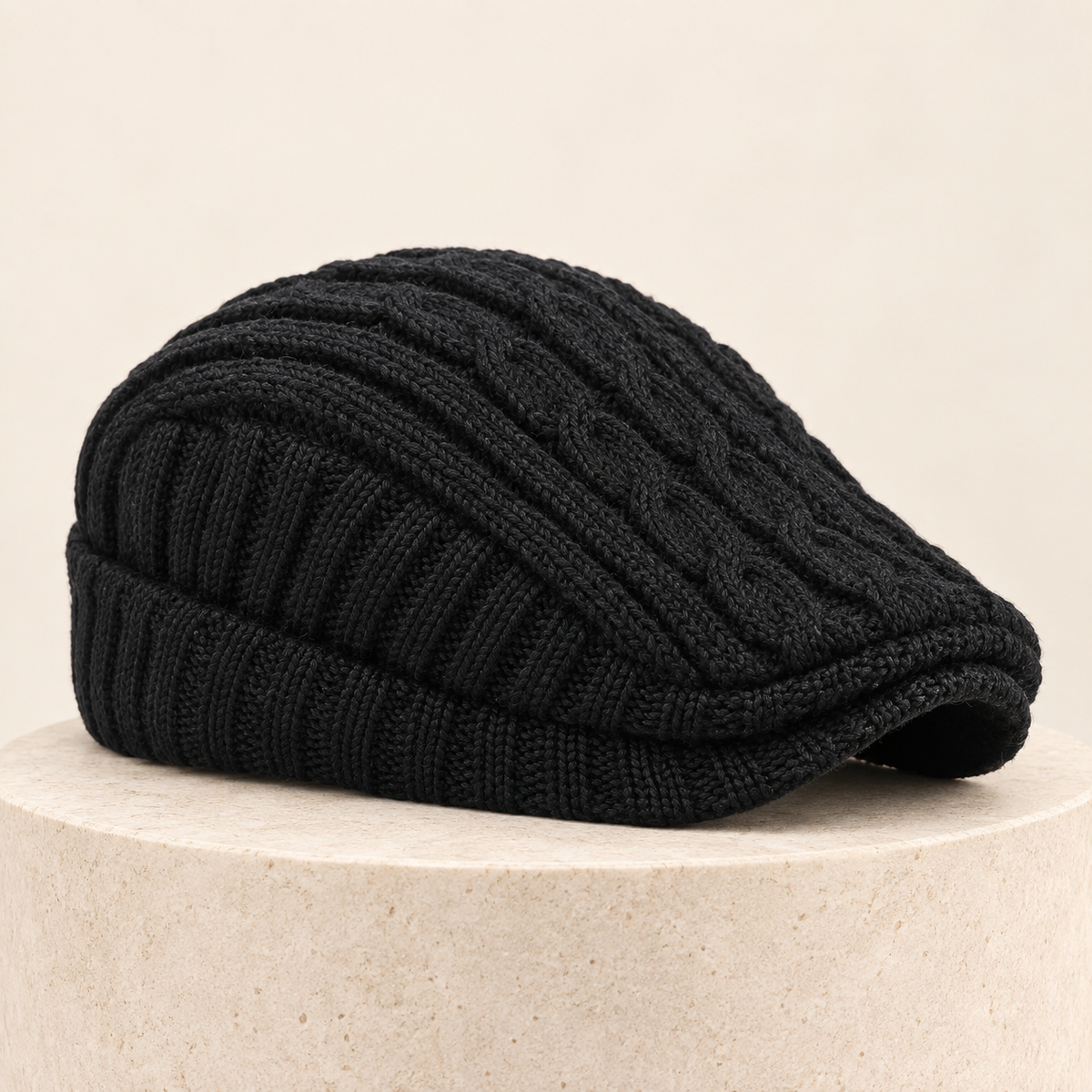 Brivio Fleece-Lined Knit Cap in black, product