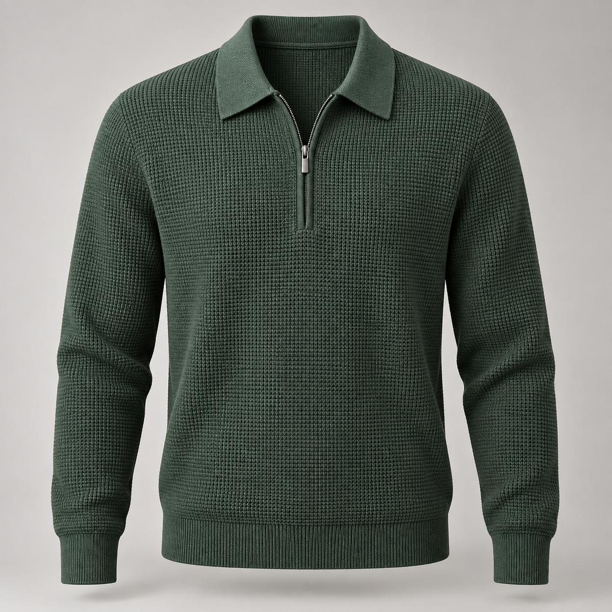 Torren Waffle Quarter-Zip in green, product